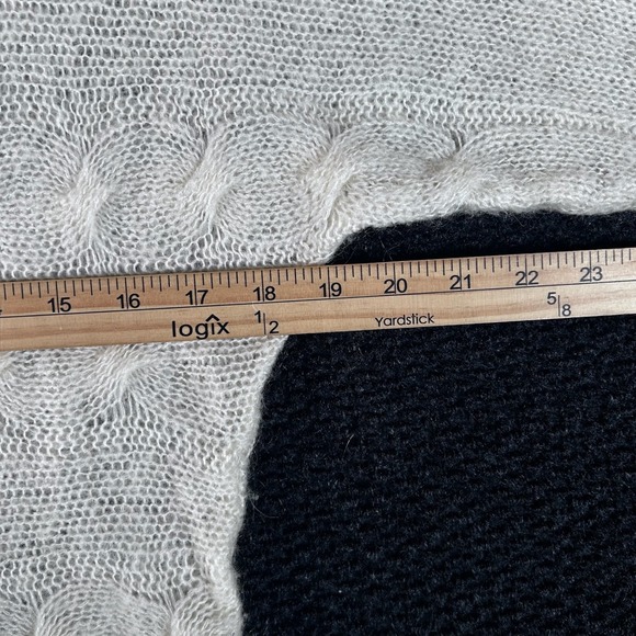 mac & jac Mohair Blend Cable Knit 1/4 Sleeve Sweater Cream Women's Size M - Picture 6 of 8